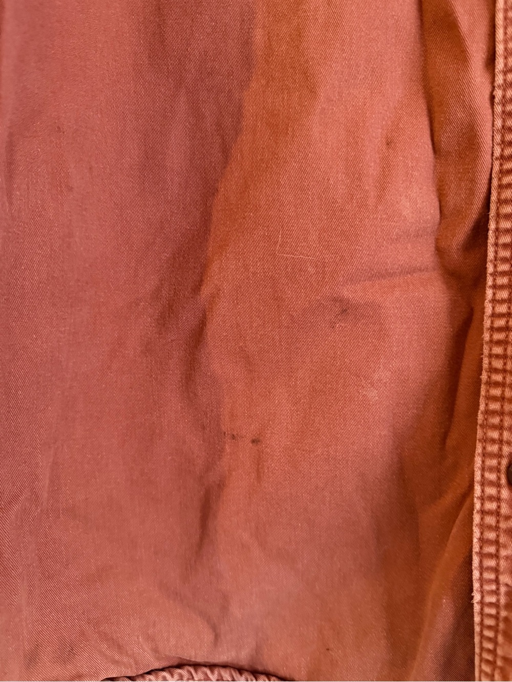 L.L. Bean Rust Button-Front Hurricane Shirt with Flannel Plaid Lining - Picture 2 of 11